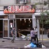 Smashed storefront of Rub BBQ