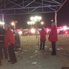 Police outside the Nassau Coliseum after evacuation