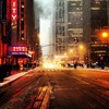 Radio City Music Hall in the snow